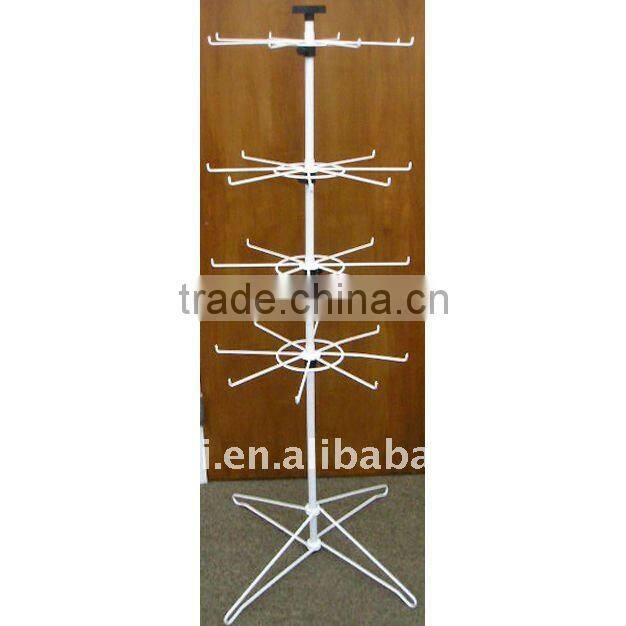 universal metal wire floor rotating hooks rack from china factory