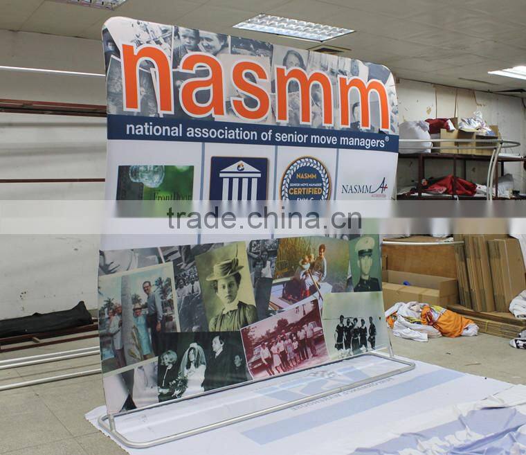 Tension fabric pop up display trade show booth