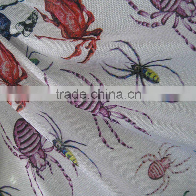 polyester spandex spider crab dress fabrics
