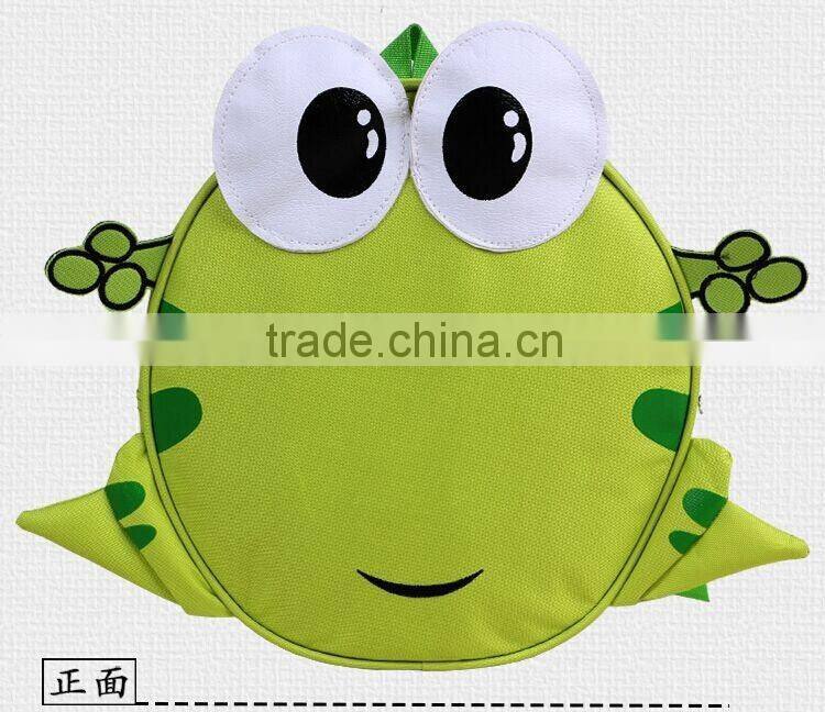 2016 hot sell backpack cute frog backpack most popular child's bag