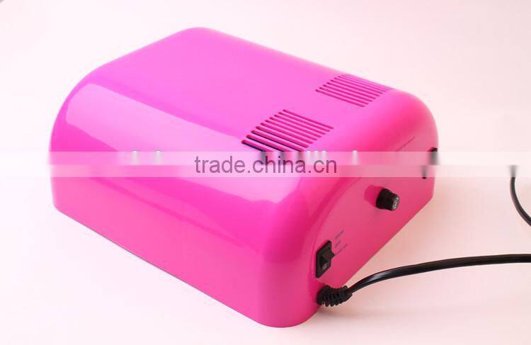 2015 model 613 popular rose color 36w nail uv lamp