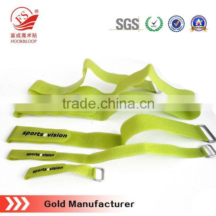 Back to back magic tape wrist straps