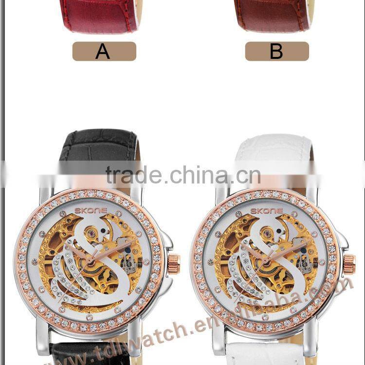 Latest Design Genuine Leather Luxury Machanical Watch