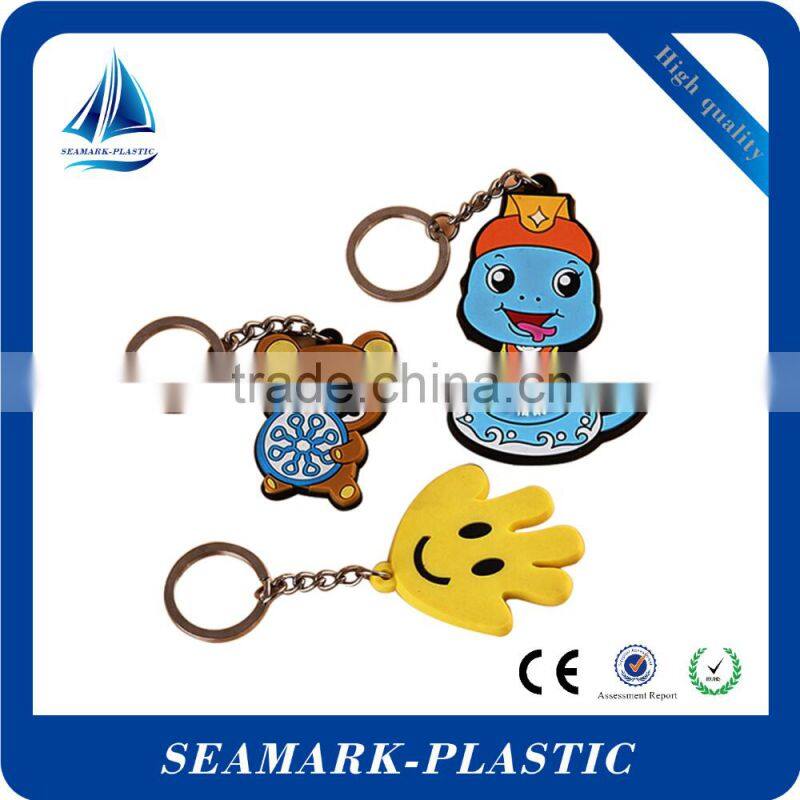 2016 bulk cheap promotional custom rubber keychains for activity