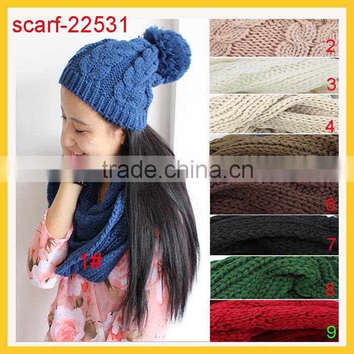 Winter Cable Knitted Scarf