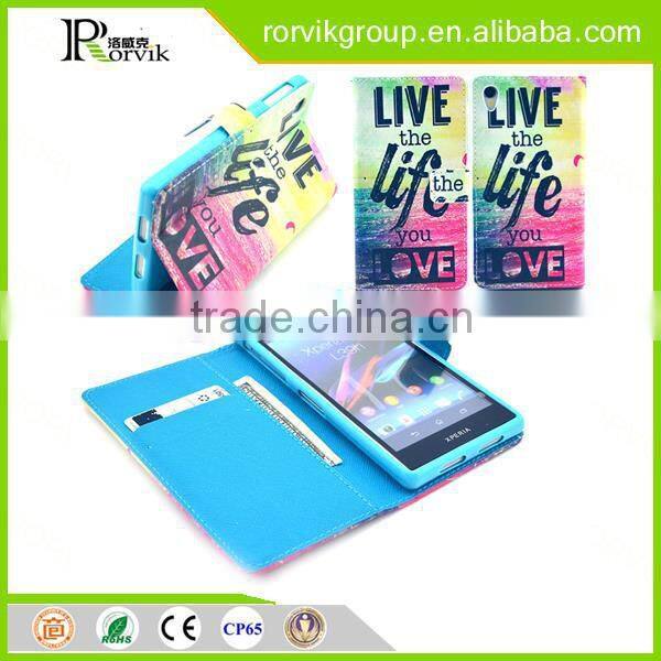 bumper phone case card holder wallet with great price for SONY Xperia Z1 L39H