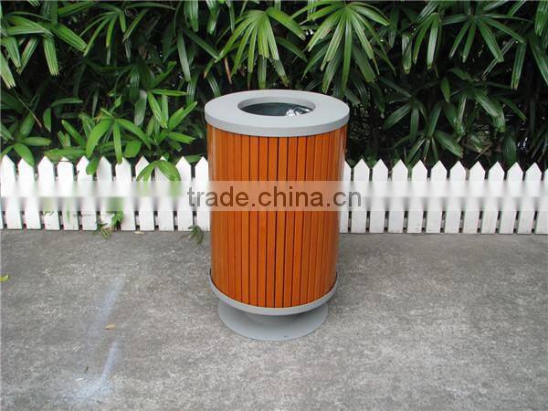 316 stainless steel and merbau wood dustbin public dustbin outdoor dustbin