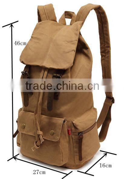 2014 FLA Audit custom cheap canvas backpack for teens, canvas drawstring backpack
