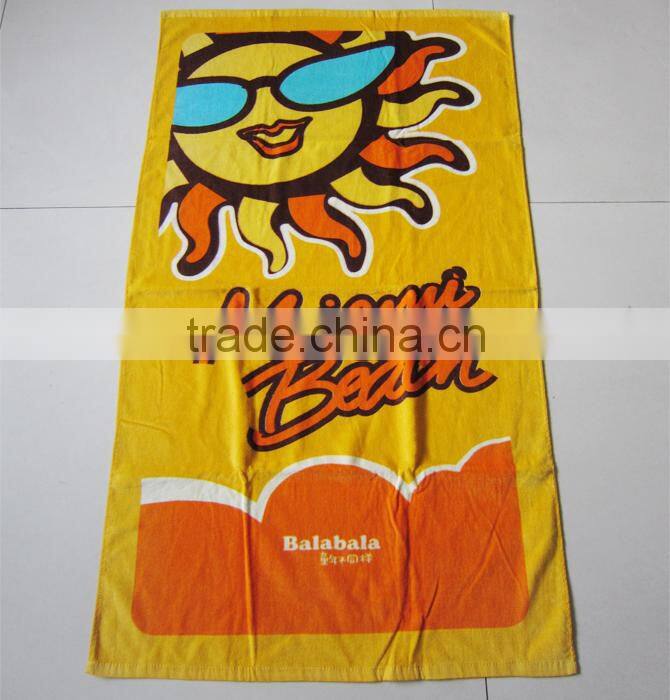 100% cotton hot pink full screen leaf printing beach towel printed seaside play beach towel