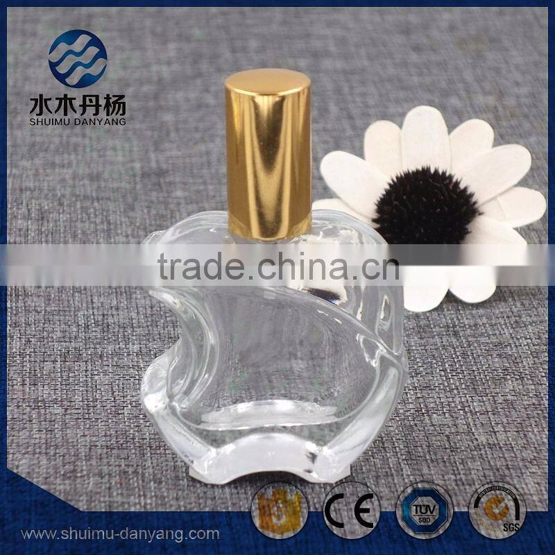 Apple perfume glass bottles 50ml with golden pump