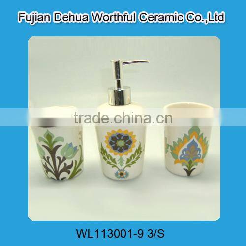 Simple design ceramic hotel bathroom accessories for wholesale