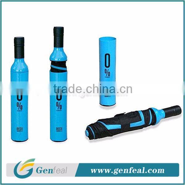 21" inch fold customized wine bottle umbrellas