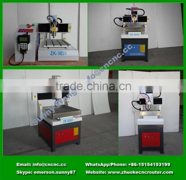 Small PCB CNC Router 6060 For PCB Drilling And Milling NCStuido Control 1.5Kw Spindle 600*600mm ZK-6060