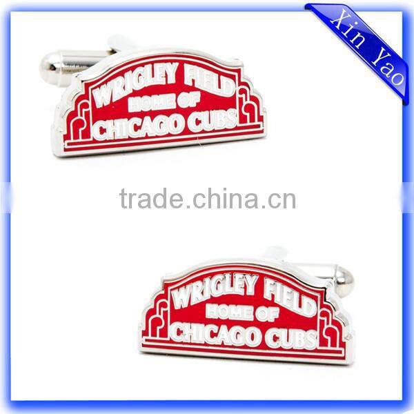 Directly factory sale custom shaped enamel bronze cufflink