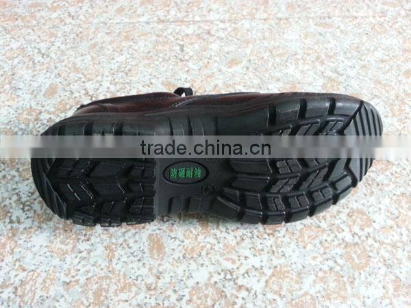 Low Heeled Smooth Cow Leather Administrative Safety Shoes