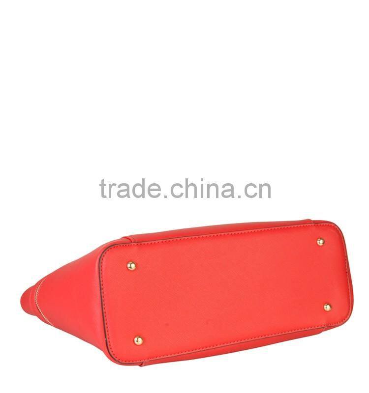 Faux Leather Large Branded Handbag Tote Bag with Zipped Charm