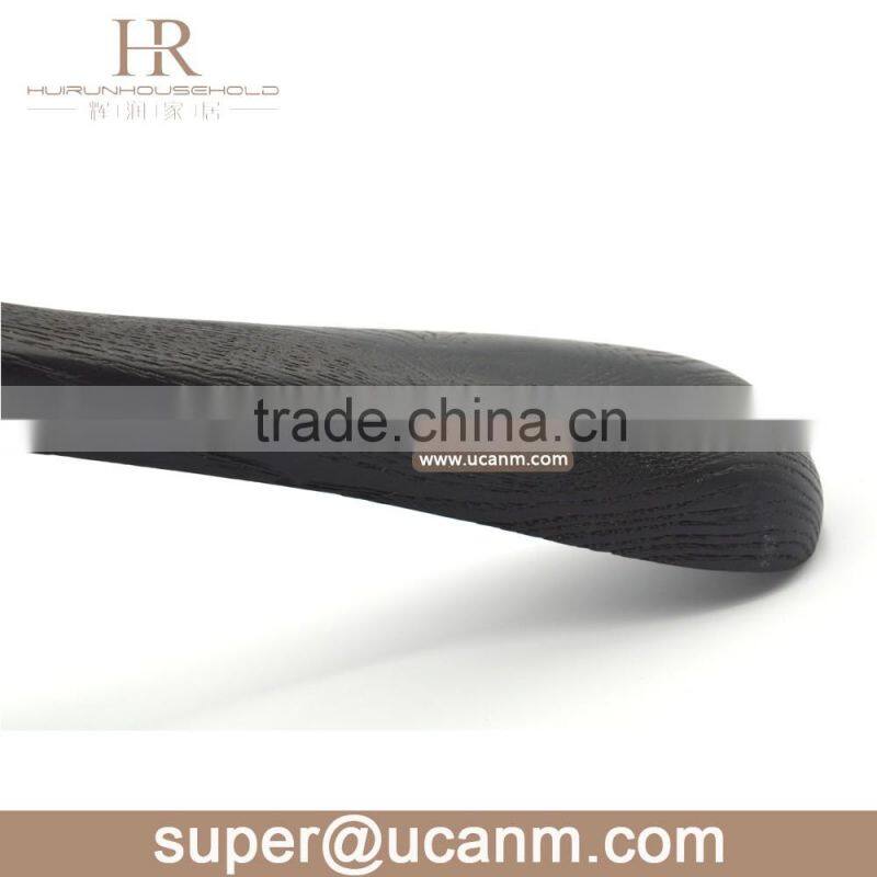 HRW-8600B hot sale classsical flat black ashtree wood clothes hanger