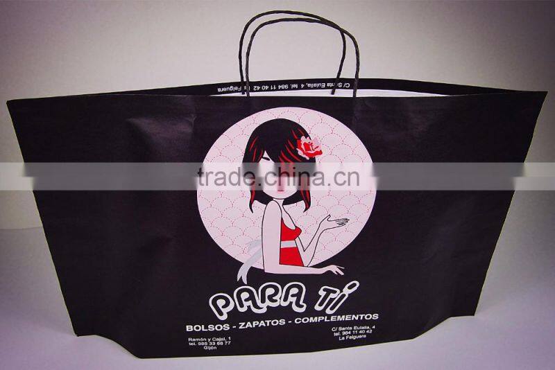 2016 paper bag for retailing shoes~ New style&cost-saving&eco-friendly~good quality with best price