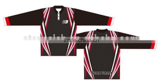 Custom polyester long sleeve quick dry sublimated fishing jersey wholesale