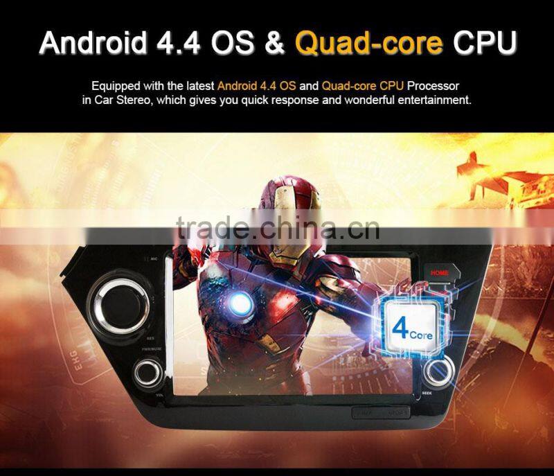 Ownice Android 4.4 touch screen Stereo Car GPS stereo for Kia Rio K2 with wifi bluetooth phonebook IPOD