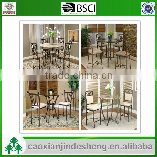 for import market metal frame dining room furniture table and chairs