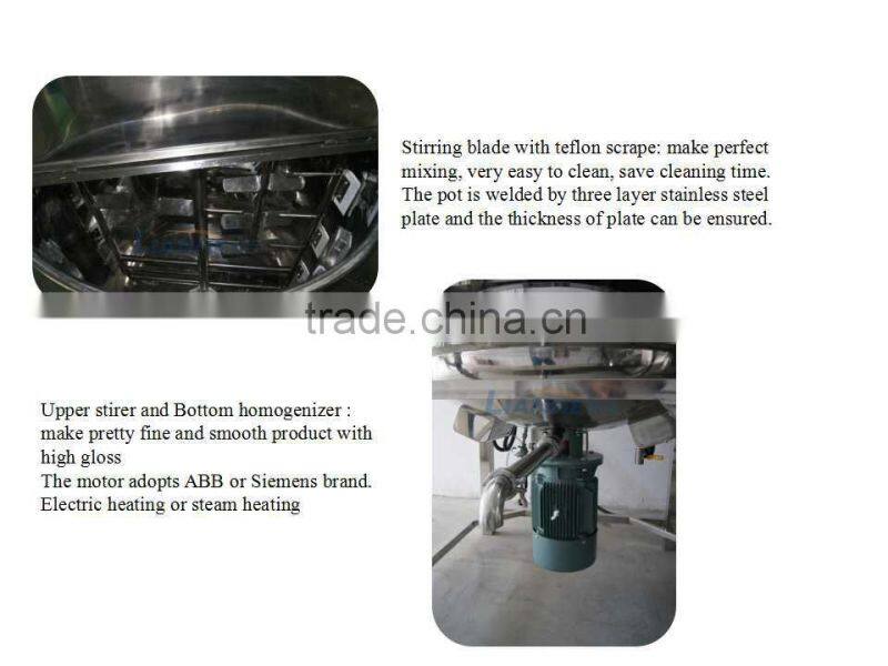 cream emulsifier mixer/electric heating liquid mixer machine