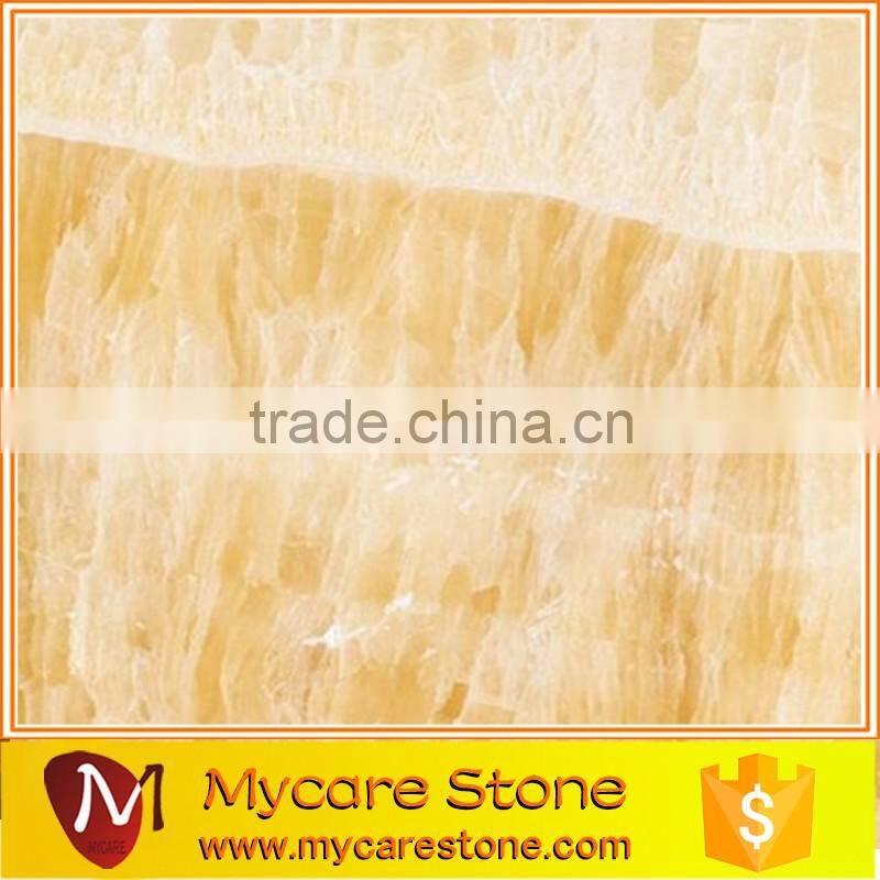 natural polished honey yellow onyx luxury floor tile