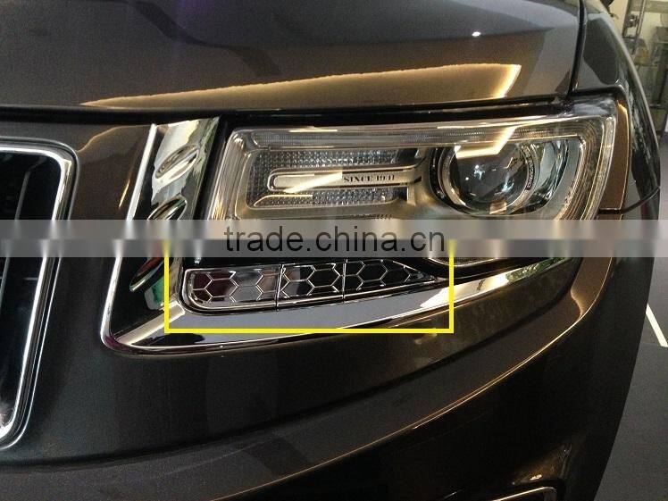 2014 Grand Cherokee ABS Chrome Car Head Light Cleaner Cover