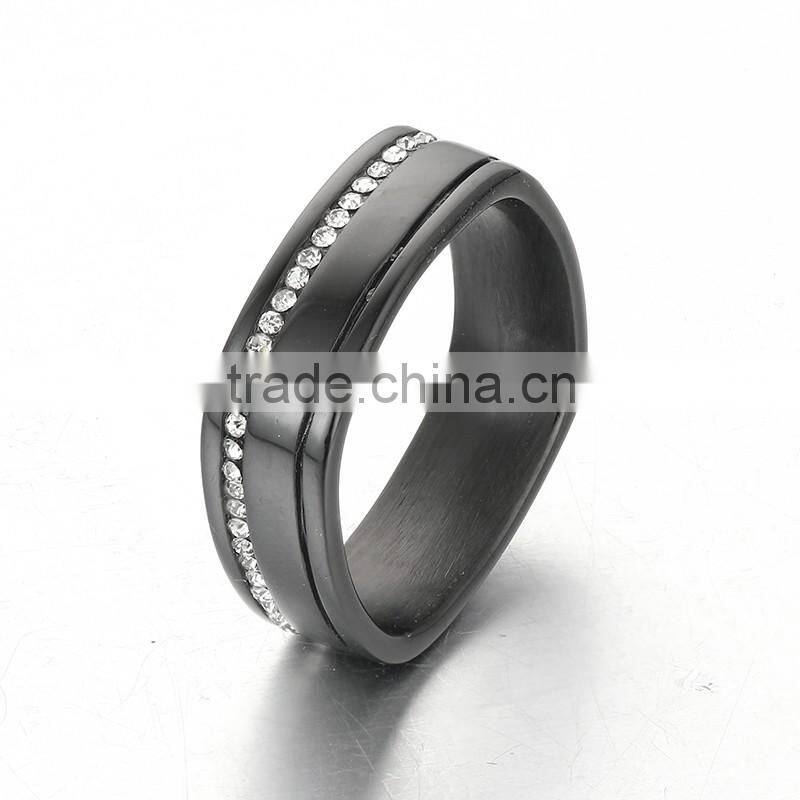 New Arrival Titanium Silver 316l Stainless Steel Rings Jewelry SSRR036