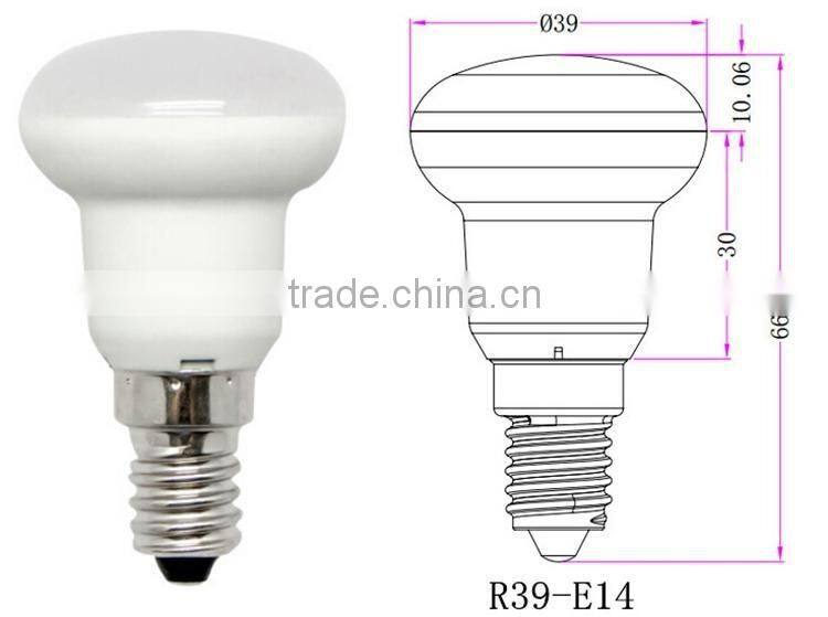 Elegant design hotsale aluminum plastic smd led light e14 bulb