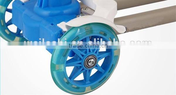 children 4 wheels kick scooter/ children kick scooter with light and PU wheel