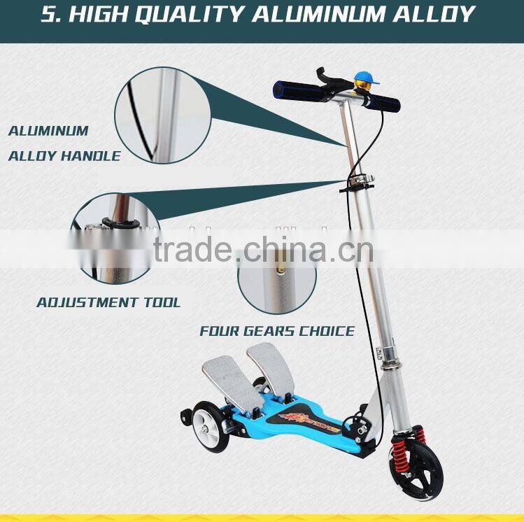 2016 brand new 3 wheel kids pedal scooter / children or adult kick scooter