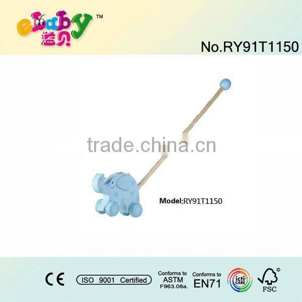 wooden duck push along toy