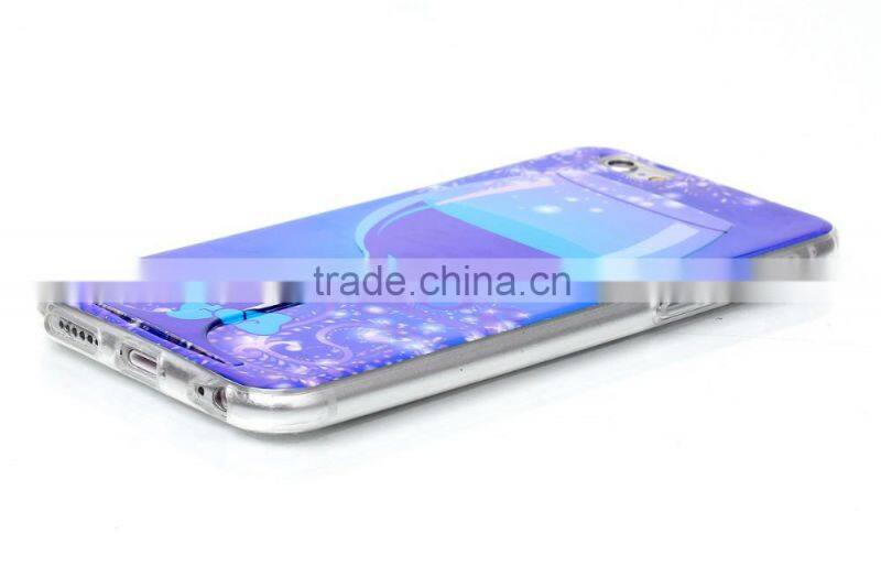 Red wine design soft TPU material for iphone 6s plus Mobile phone case