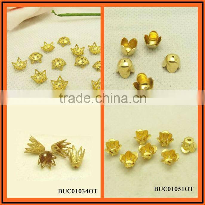 Wholesale Prong Flower Brass Bead Caps DIY Jewelry Finding in China
