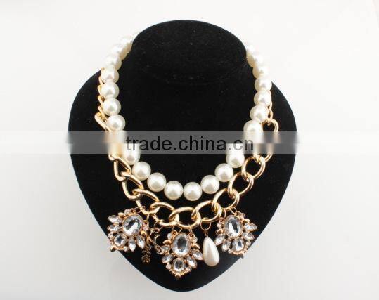 Hot Selling Pearl Choker Collar Vintage Pendant Statement Necklace Women Necklaces & Pendants Fashion Necklaces for Women 2014