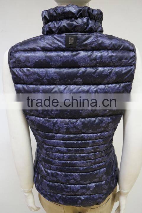 2014 winter fashion women's printing down vest