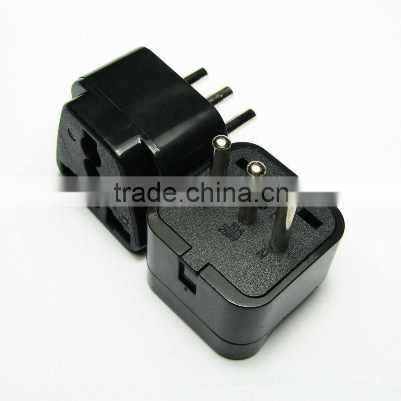 New products 2016 Unviersal socket to Italy Uruguay 3 pin travel adapter adaptor plug with socket CE Rohs