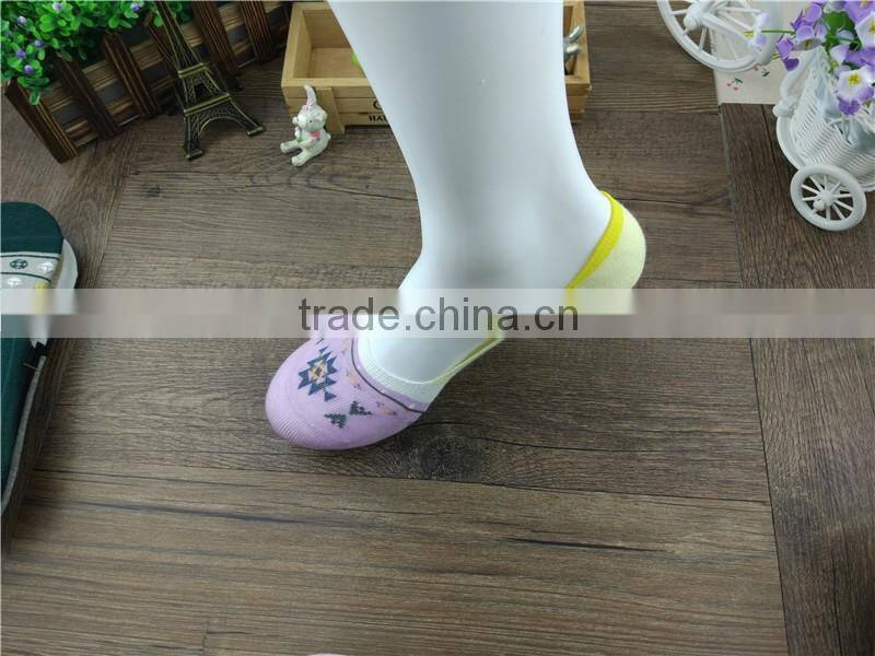 Factory Custom High quality boat new product socks, China classial cute style grey/pink colorful