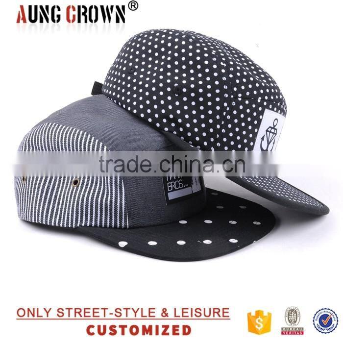 promotional custom print 5 panel caps