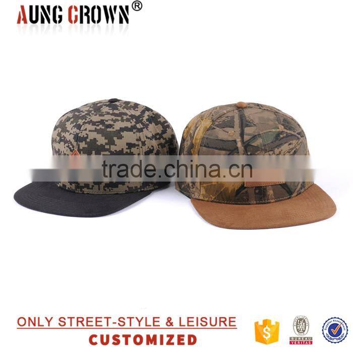 wholesale cheap flat bill cap/leather patch custom hat