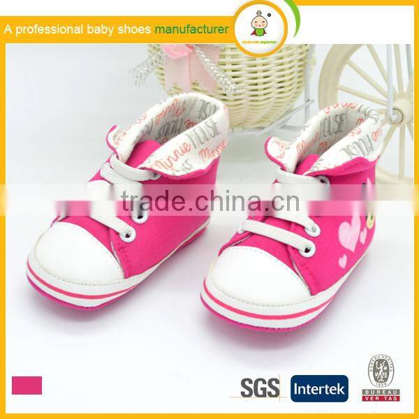wholesale cheap OEM mix color mickey canves cheap baby shoes
