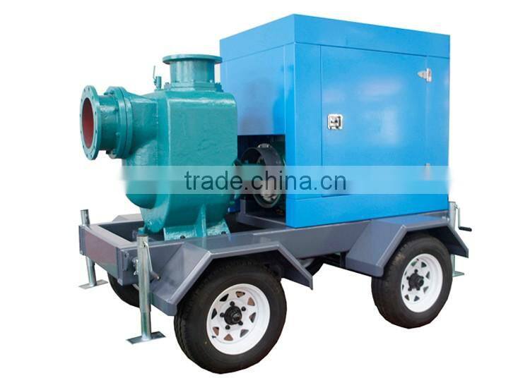 high speed running diesel engine pump unit with trailer type 280m3/h