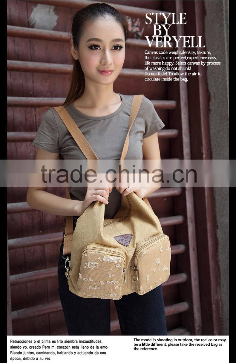 Canvas shoulder bag vintage-latest fashion handbag fashion bags ladies handbags