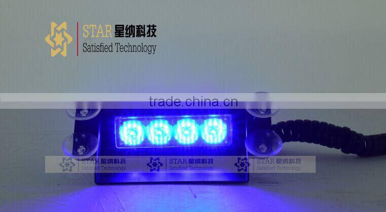 1W*4LED (4W) Car Warning Led Visor Dash Deck strobe Light bar (XN-12D)