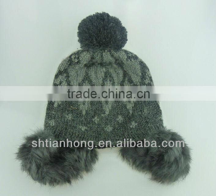 new fashion winter acrylic knit flat caps