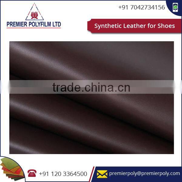 Smooth Finish And Stylish Pattern Synthetic Leather For Shoes