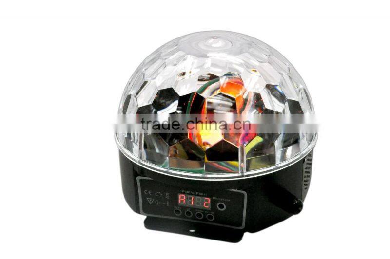 LXG118 6pcs*1W RGBYWV AUTO Sound Magic Crystal Ball LED Light