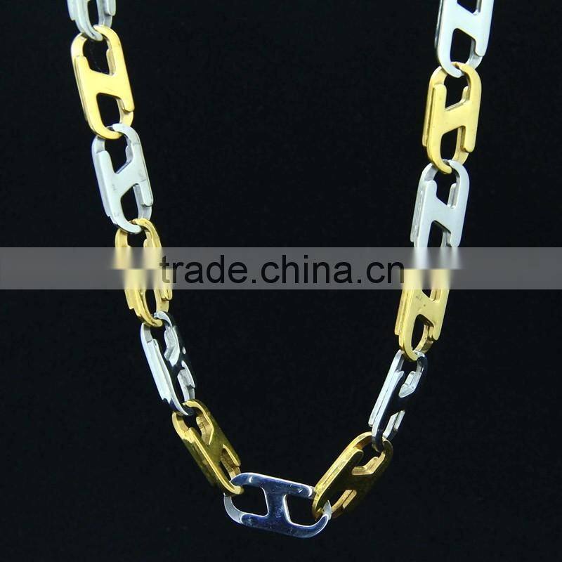 New Arrival Fashion Men Necklace with Gold Color