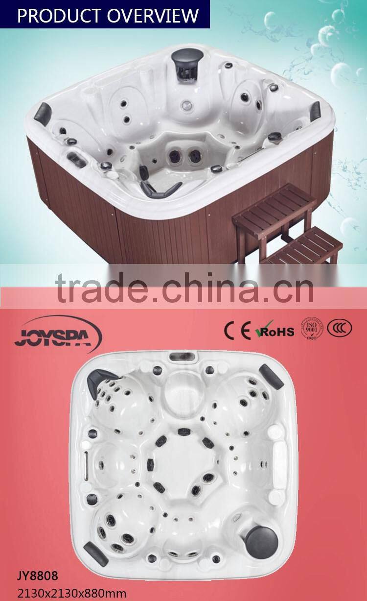 Joyspa jy8808 acrylic massage outdoor whirlpool 8seats familly hot tub